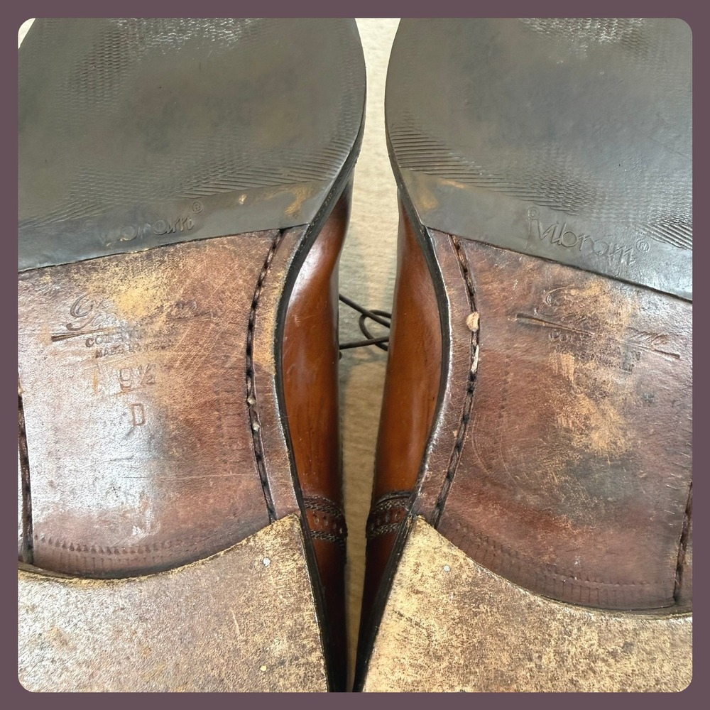Cole Haan Briaano Mens Brown Leather Cap Toe Oxford Dress Shoes Made in Italy - Picture 10 of 11